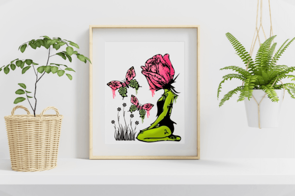 Fantasy Floral Art - Woman Illustration