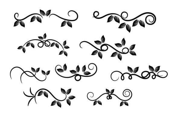 Floral Swirl Ornament Wildflower Design