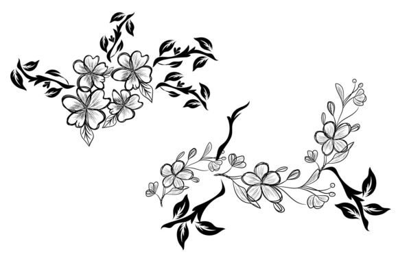 Hand Drawn Floral Plants