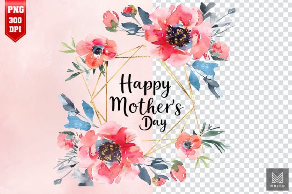 Happy Mother's Day Floral Sublimation