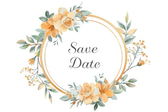 Watercolor Spring Floral Frame